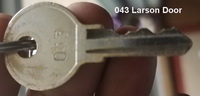 043 Key for LARSON STORM DOORS/DOORS ONLY **